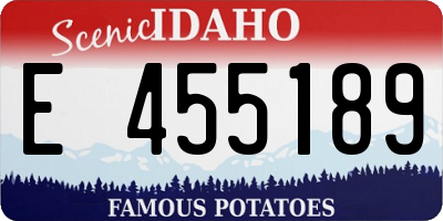 ID license plate E455189