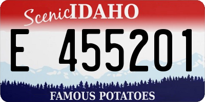 ID license plate E455201
