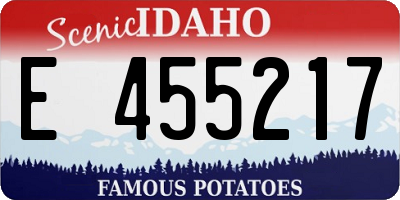 ID license plate E455217