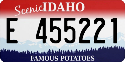 ID license plate E455221