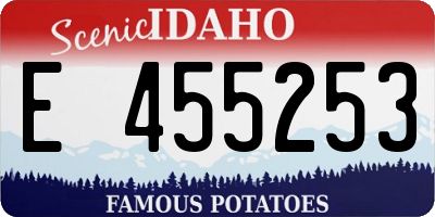 ID license plate E455253