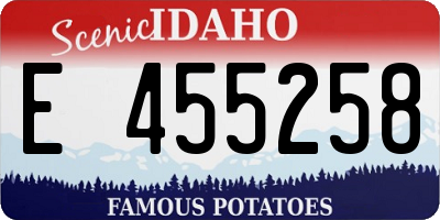 ID license plate E455258