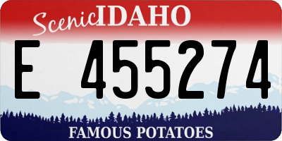 ID license plate E455274