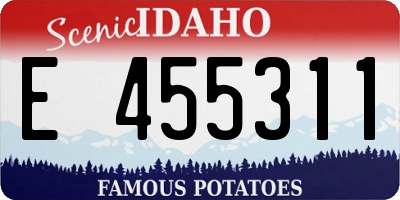 ID license plate E455311