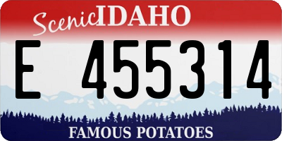 ID license plate E455314