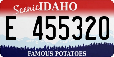 ID license plate E455320