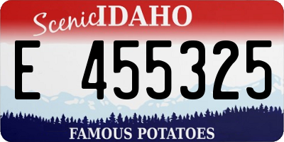 ID license plate E455325