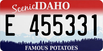 ID license plate E455331