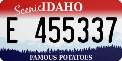 ID license plate E455337