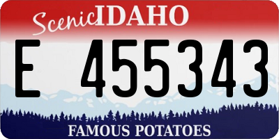 ID license plate E455343