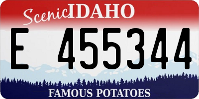 ID license plate E455344