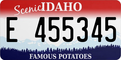 ID license plate E455345