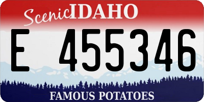 ID license plate E455346