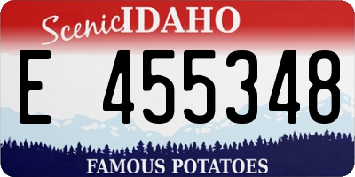 ID license plate E455348