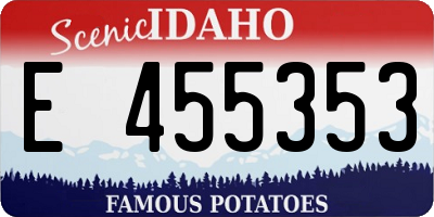 ID license plate E455353