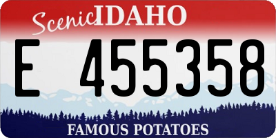 ID license plate E455358