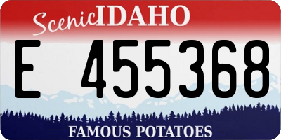 ID license plate E455368