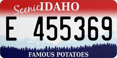 ID license plate E455369