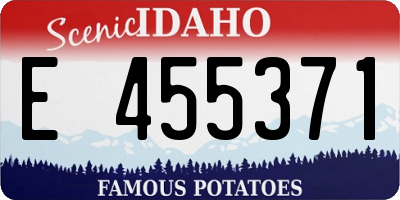 ID license plate E455371