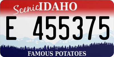 ID license plate E455375
