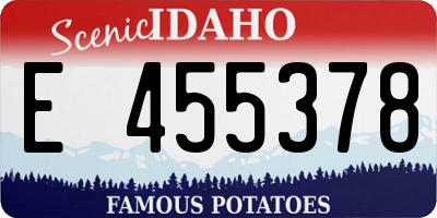 ID license plate E455378
