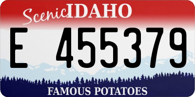 ID license plate E455379