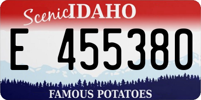 ID license plate E455380