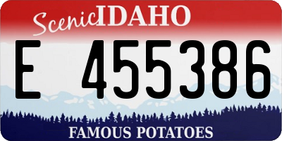 ID license plate E455386