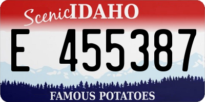 ID license plate E455387