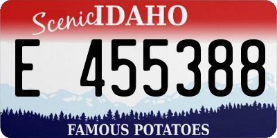 ID license plate E455388