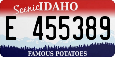 ID license plate E455389