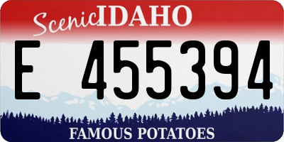 ID license plate E455394
