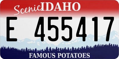 ID license plate E455417