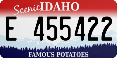 ID license plate E455422