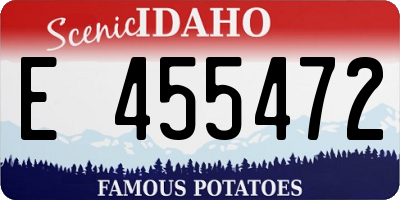 ID license plate E455472