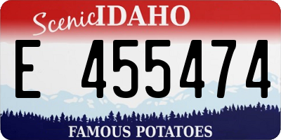 ID license plate E455474