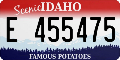 ID license plate E455475