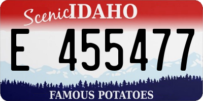 ID license plate E455477