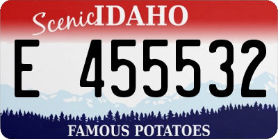 ID license plate E455532