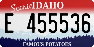 ID license plate E455536