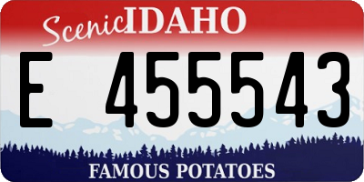 ID license plate E455543