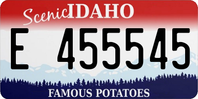 ID license plate E455545