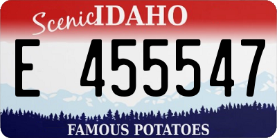 ID license plate E455547