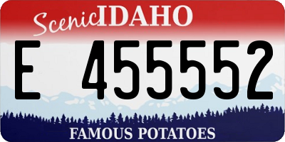 ID license plate E455552