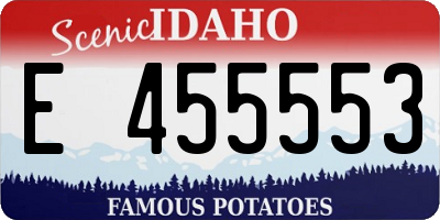 ID license plate E455553
