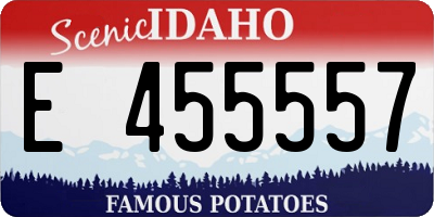 ID license plate E455557