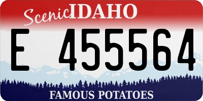 ID license plate E455564