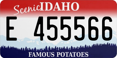 ID license plate E455566