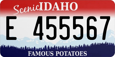 ID license plate E455567