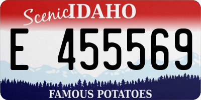ID license plate E455569